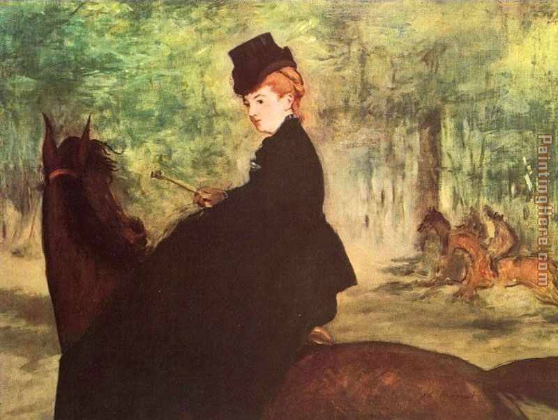 The Horsewoman painting - Edouard Manet The Horsewoman art painting